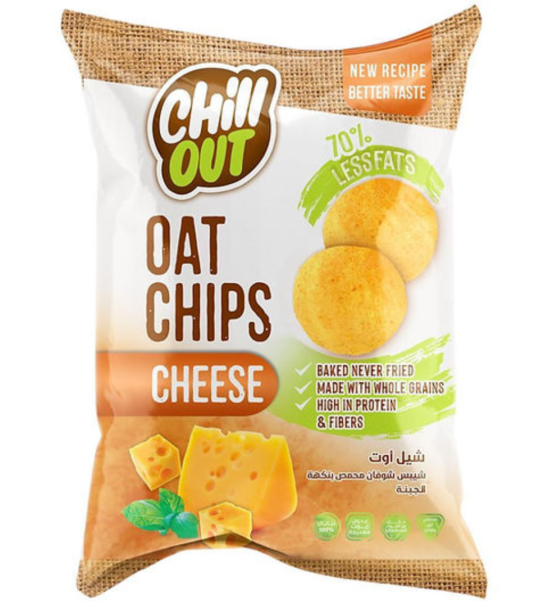CHILL OUT OAT CHIPS CHEESE 60G